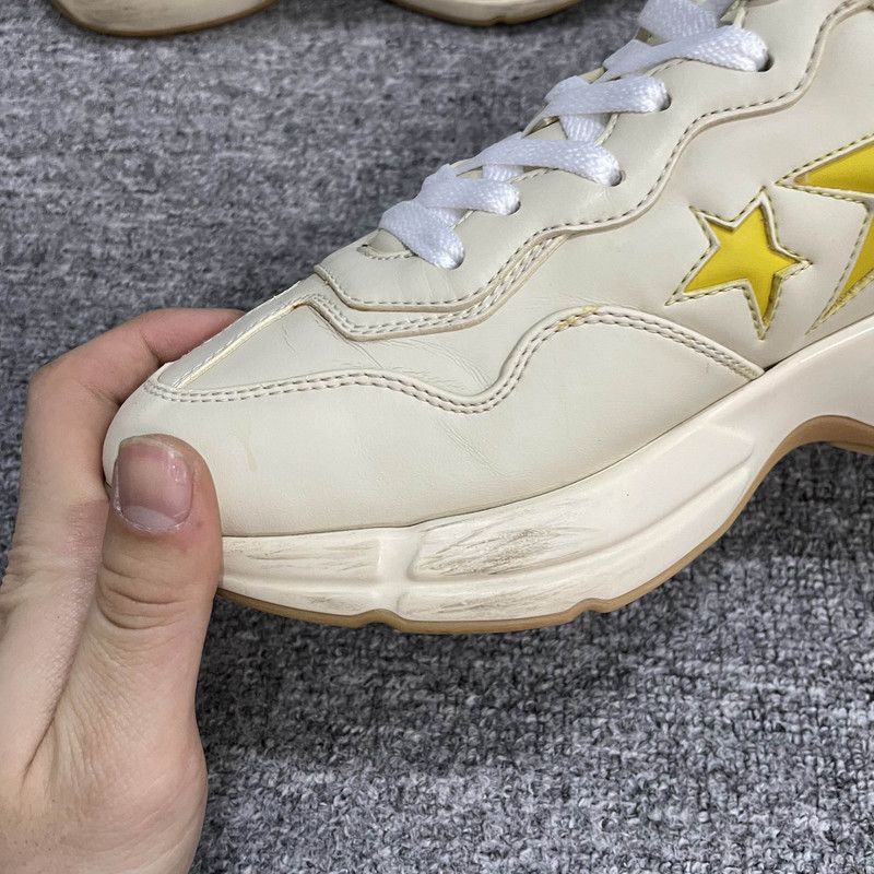 Gucci Gucci Rhyton Leather Star Print Low-Top Sneakers 0079 Size US 8.5 / EU 41-42 - 7 Thumbnail