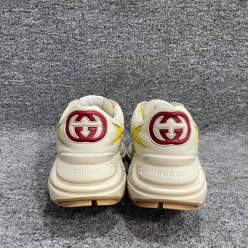 Gucci Gucci Rhyton Leather Star Print Low-Top Sneakers 0079 Size US 8.5 / EU 41-42 - 3 Thumbnail