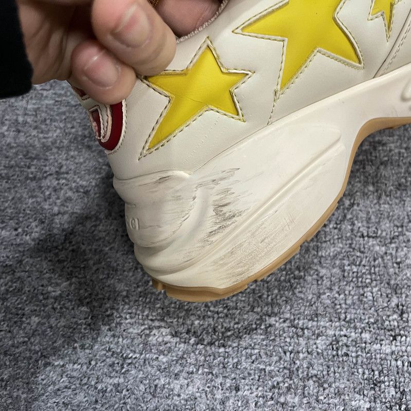 Gucci Gucci Rhyton Leather Star Print Low-Top Sneakers 0079 Size US 8.5 / EU 41-42 - 8 Thumbnail