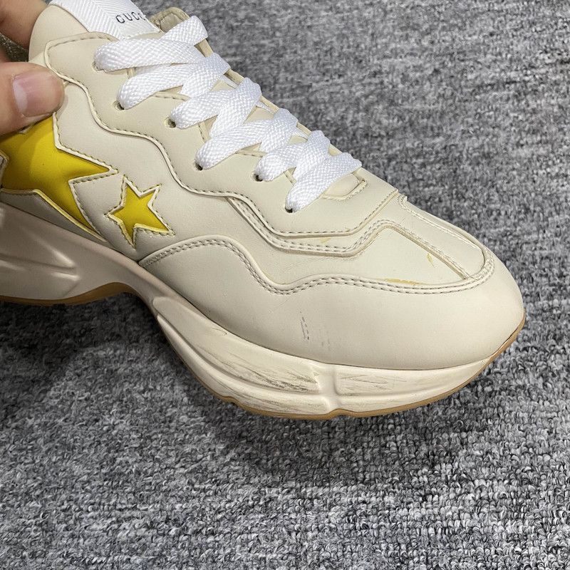 Gucci Gucci Rhyton Leather Star Print Low-Top Sneakers 0079 Size US 8.5 / EU 41-42 - 9 Thumbnail