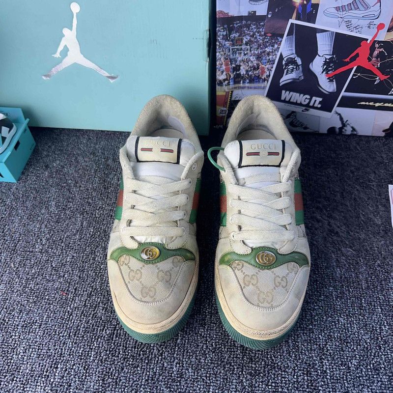 Gucci Gucci Screener Vintage Green Low-top Sneakers 0079 Size US 8.5 / EU 41-42 - 2 Thumbnail