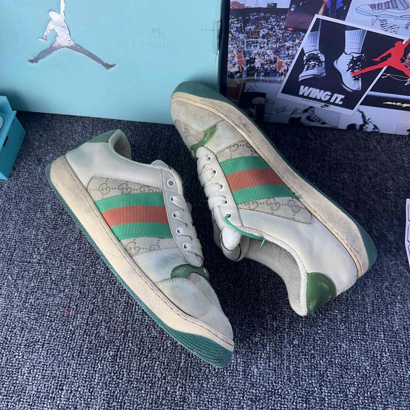 Gucci Gucci Screener Vintage Green Low-top Sneakers 0079 Size US 8.5 / EU 41-42 - 7 Thumbnail