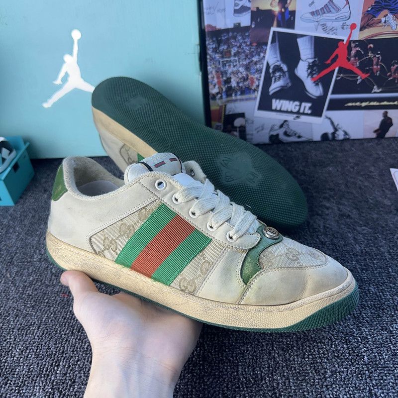 Gucci Gucci Screener Vintage Green Low-top Sneakers 0079 Size US 8.5 / EU 41-42 - 6 Thumbnail