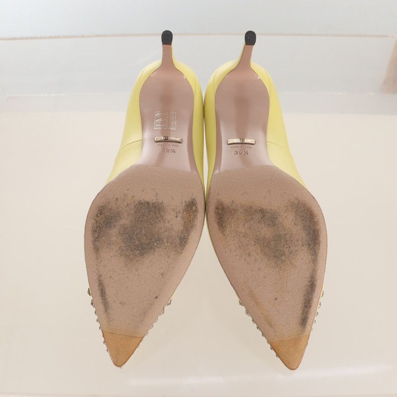 Gucci Gucci Yellow Leather Pointed High Heels 0079 Size US 8.5 / EU 41-42 - 6 Thumbnail