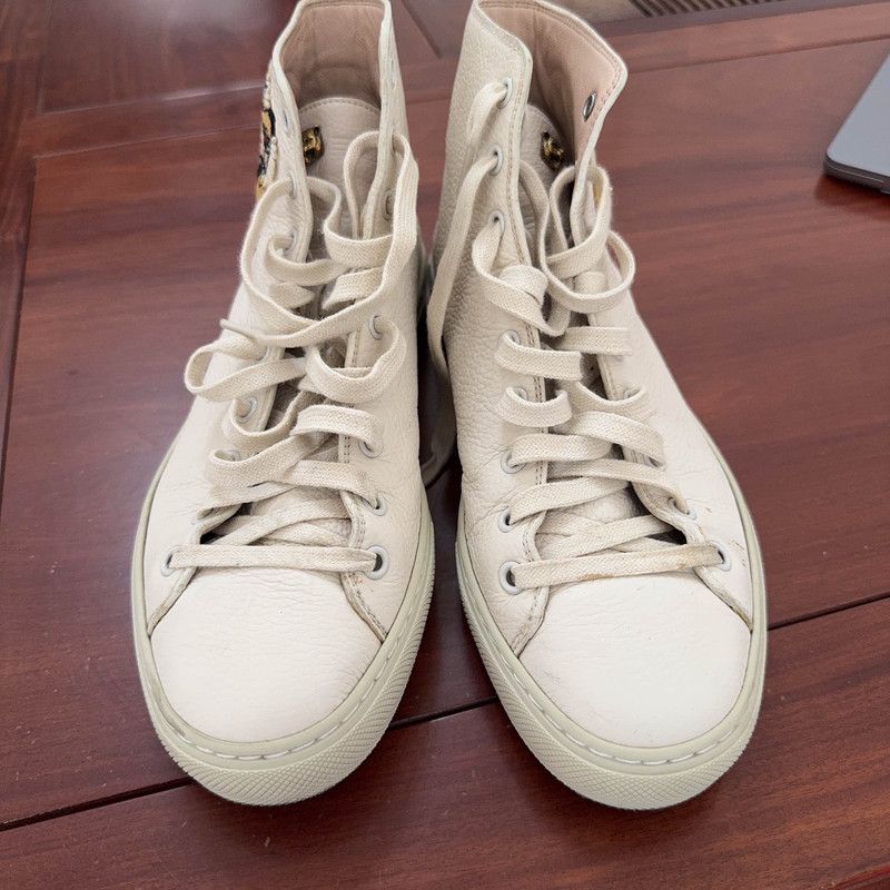 Gucci Gucci High-Top Leather Sneakers with Tiger Embroidery 0079 Size US 8.5 / EU 41-42 - 2 Thumbnail