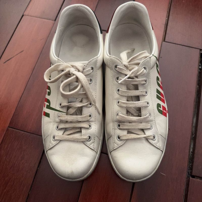 Gucci Gucci Ace Blade White Sneakers for Men 0079 Size US 8 / EU 41 - 2 Thumbnail