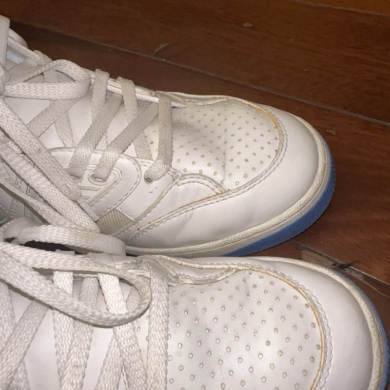 Gucci Gucci High Top Basketball Sneakers White Blue 0079 Size US 8 / EU 41 - 8 Thumbnail