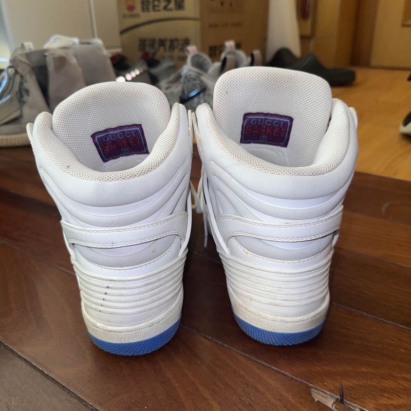 Gucci Gucci High Top Basketball Sneakers White Blue 0079 Size US 8 / EU 41 - 3 Thumbnail