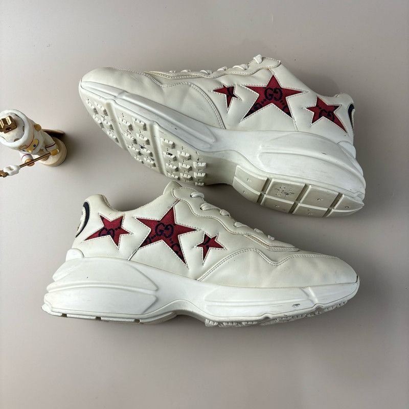 Gucci Gucci Rhyton Star Print Dad Sneakers for Men 0079 Size US 10.5 / EU 43-44 - 6 Thumbnail