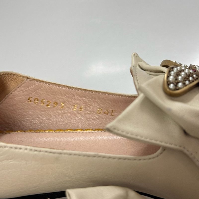 Gucci Gucci Ladies Ballet Flat with Pearl Studs 0079 Size US 6.5 / EU 39-40 - 7 Thumbnail