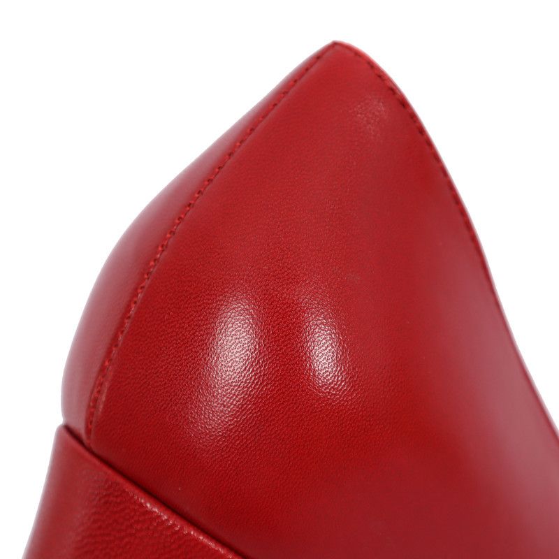 Gucci Gucci Red Leather Chunky Heels with Floral Detail 0079 Size US 7.5 / EU 40-41 - 11 Thumbnail