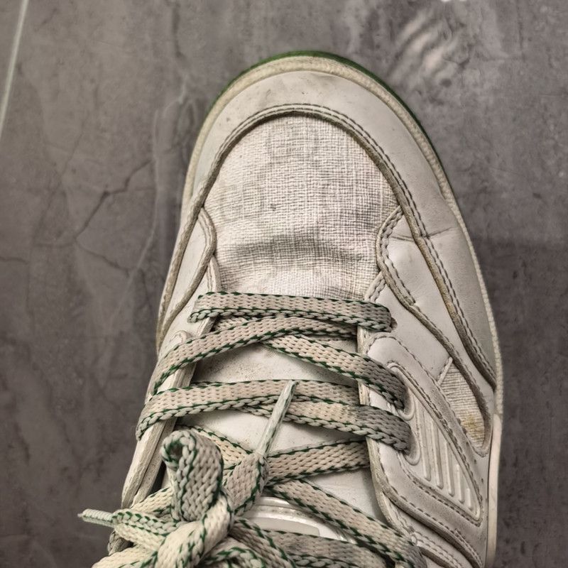 Gucci Gucci Basket Fashion Sneakers White Green 0079 Size US 8 / EU 41 - 8 Thumbnail