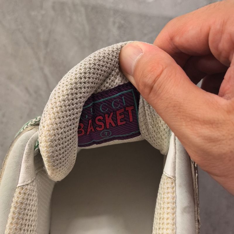 Gucci Gucci Basket Fashion Sneakers White Green 0079 Size US 8 / EU 41 - 5 Thumbnail