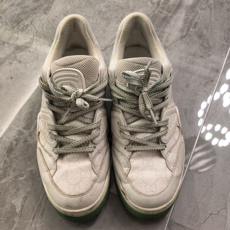 Gucci Gucci Basket Fashion Sneakers White Green 0079 Size US 8 / EU 41 - 2 Thumbnail