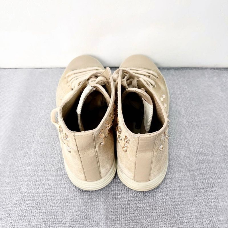 Gucci Gucci Beige Studded High-Top Sneakers 0079 Size US 6.5 / EU 39-40 - 9 Thumbnail