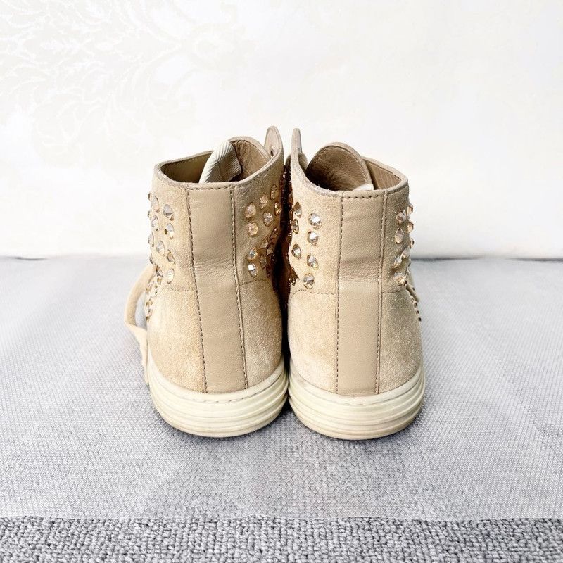 Gucci Gucci Beige Studded High-Top Sneakers 0079 Size US 6.5 / EU 39-40 - 3 Thumbnail