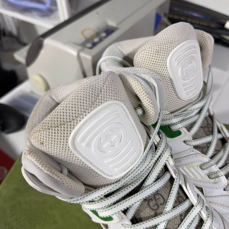 Gucci Gucci High-Top Basketball Sneakers in White 0079 Size US 8 / EU 41 - 9 Thumbnail