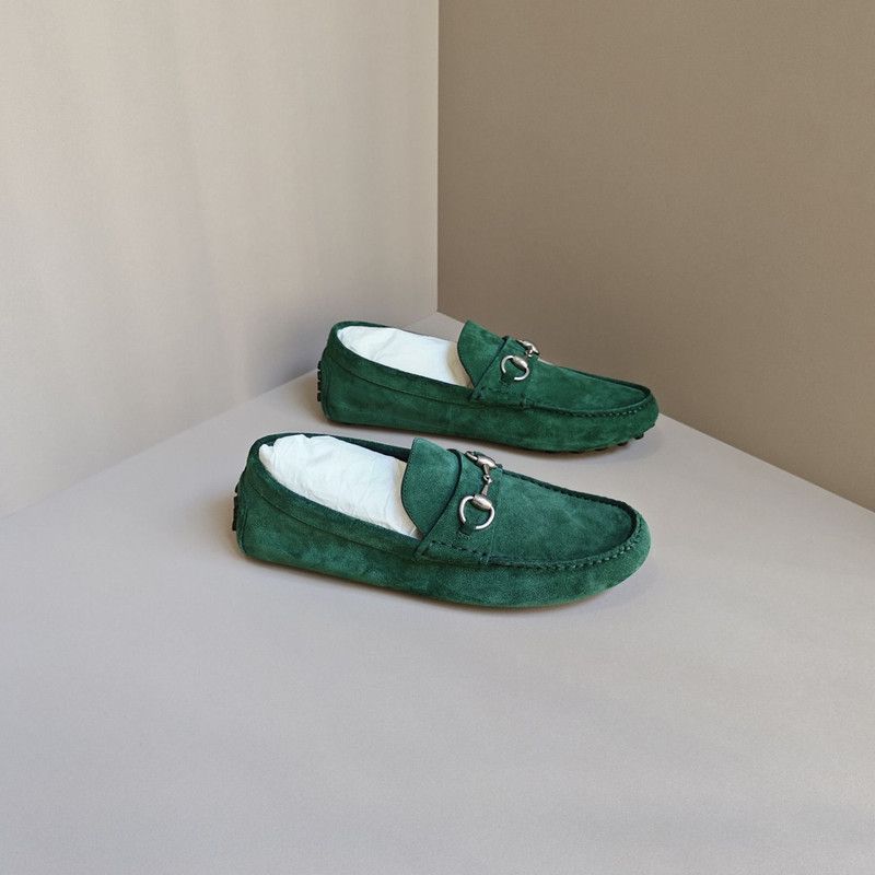 Gucci Gucci Horsebit Suede Loafers for Men in Green 0079 Size US 8 / EU 41 - 7 Thumbnail