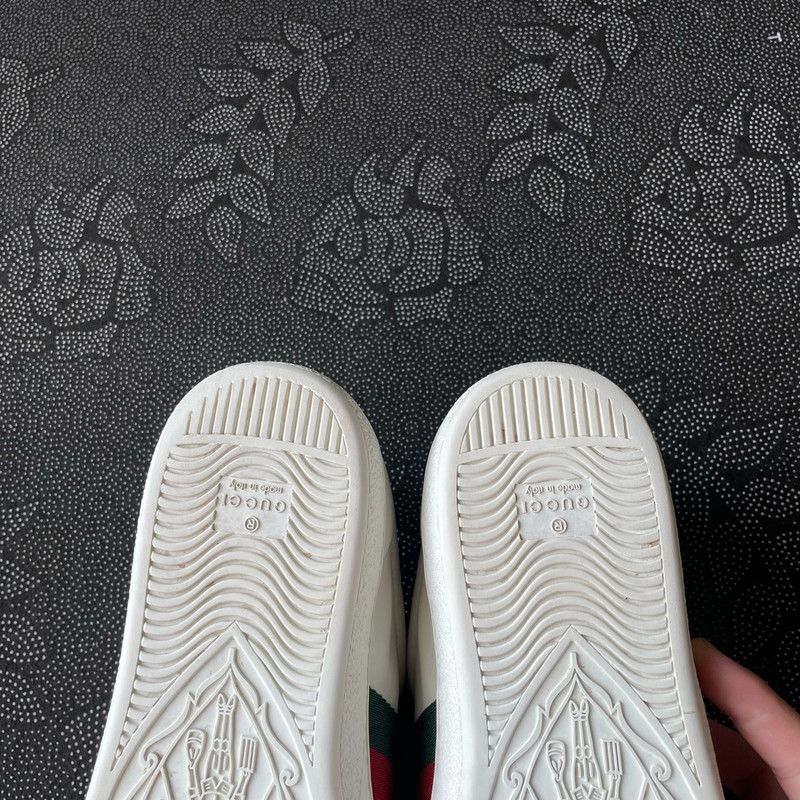 Gucci Gucci Ace Tiger Embroidered Low-Top Sneakers 0079 Size US 8.5 / EU 41-42 - 5 Thumbnail
