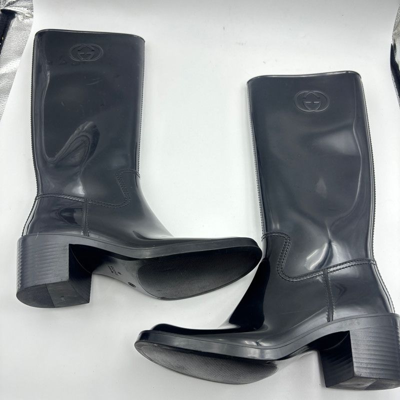 Gucci Gucci Black High-Top Rain Boots 0079 Size US 6.5 / EU 39-40 - 6 Thumbnail