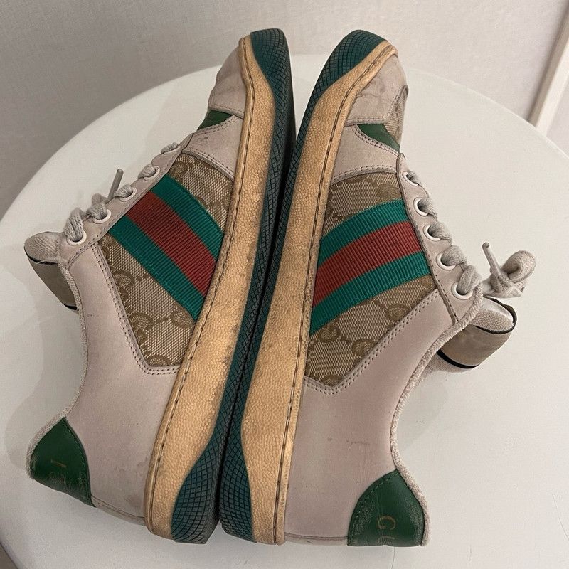 Gucci Gucci Screener Vintage Leather Sneakers for Men 0079 Size US 7.5 / EU 40-41 - 7 Thumbnail