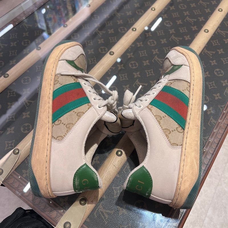Gucci Gucci Screener Vintage Leather Sneakers for Men 0079 Size US 7.5 / EU 40-41 - 16 Thumbnail