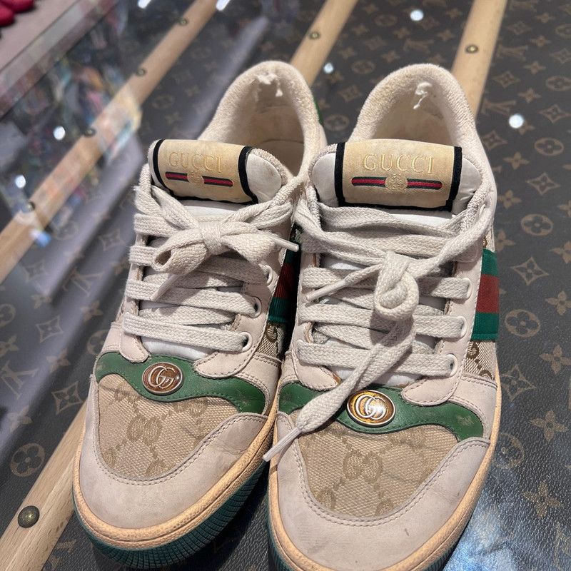 Gucci Gucci Screener Vintage Leather Sneakers for Men 0079 Size US 7.5 / EU 40-41 - 10 Thumbnail