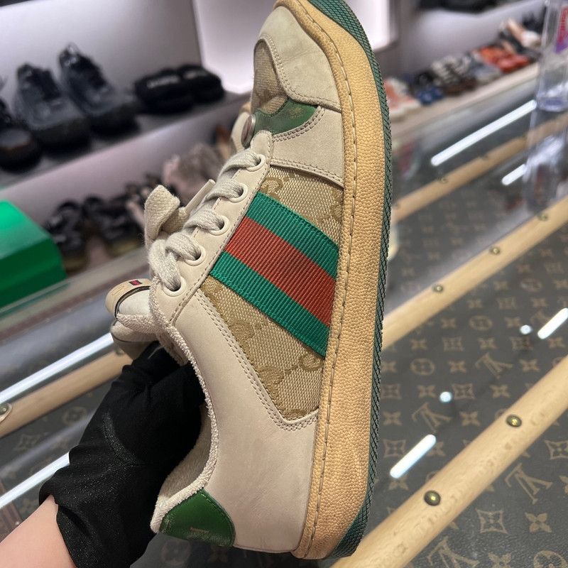 Gucci Gucci Screener Vintage Leather Sneakers for Men 0079 Size US 7.5 / EU 40-41 - 14 Thumbnail