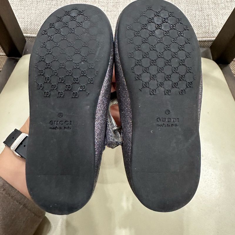Gucci Gucci Gray Glitter Child's Flats 0079 Size US 5 / EU 37 - 4 Thumbnail