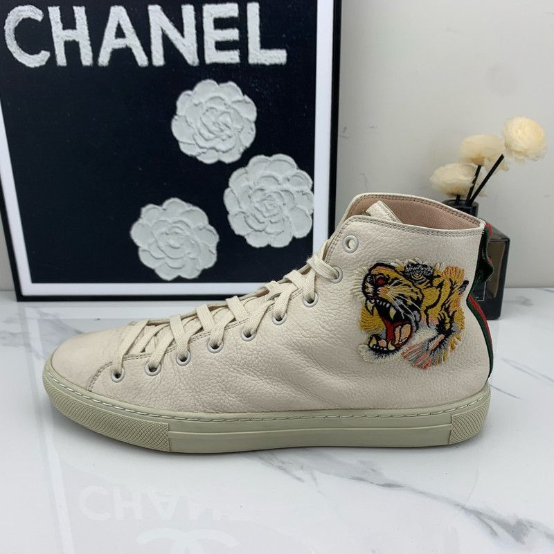 Gucci Gucci High-top Leather Sneakers for Men 0079 Size US 8 / EU 41 - 4 Thumbnail