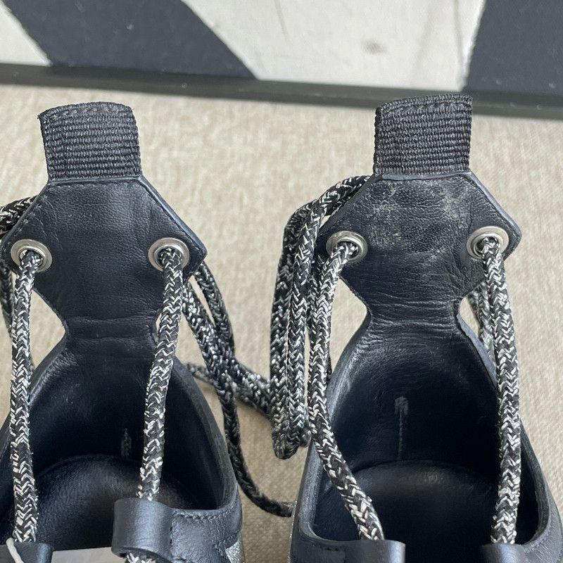 Gucci Gucci Silver Leather Grift Soccer Shoes 0079 Size US 5.5 / EU 38 - 11 Thumbnail