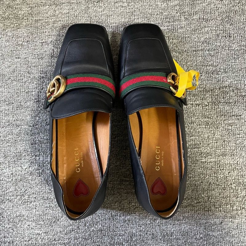 Gucci Gucci Black Casual Slip-On Shoes for Men 0079 Size US 6.5 / EU 39-40 - 3 Thumbnail