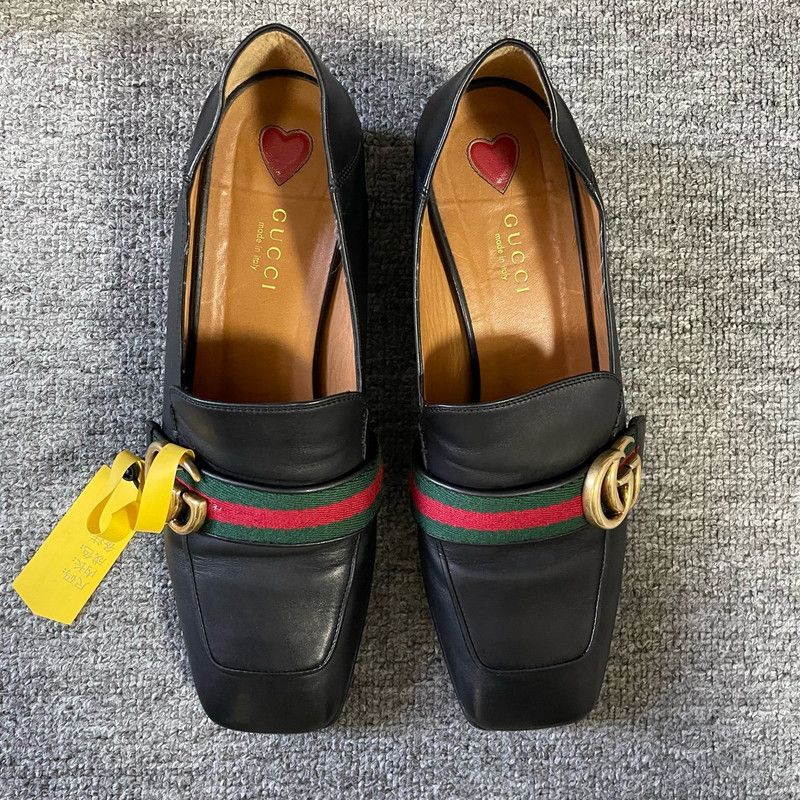 Gucci Gucci Black Casual Slip-On Shoes for Men 0079 Size US 6.5 / EU 39-40 - 2 Thumbnail
