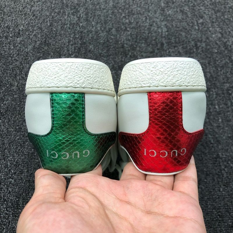 Gucci Gucci White Leather Lace-Up Sneakers 0079 Size US 5.5 / EU 38 - 3 Thumbnail