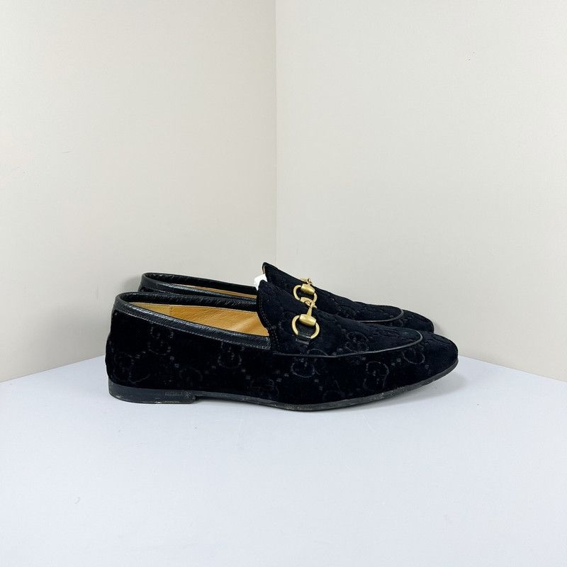 Gucci Gucci Jordaan Velvet Casual Slip-On Shoes 0079 Size US 8 / EU 41 - 4 Thumbnail