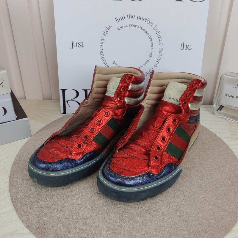 Gucci Gucci Colorblock High-Top Casual Sneakers 0079 Size US 8.5 / EU 41-42 - 7 Thumbnail