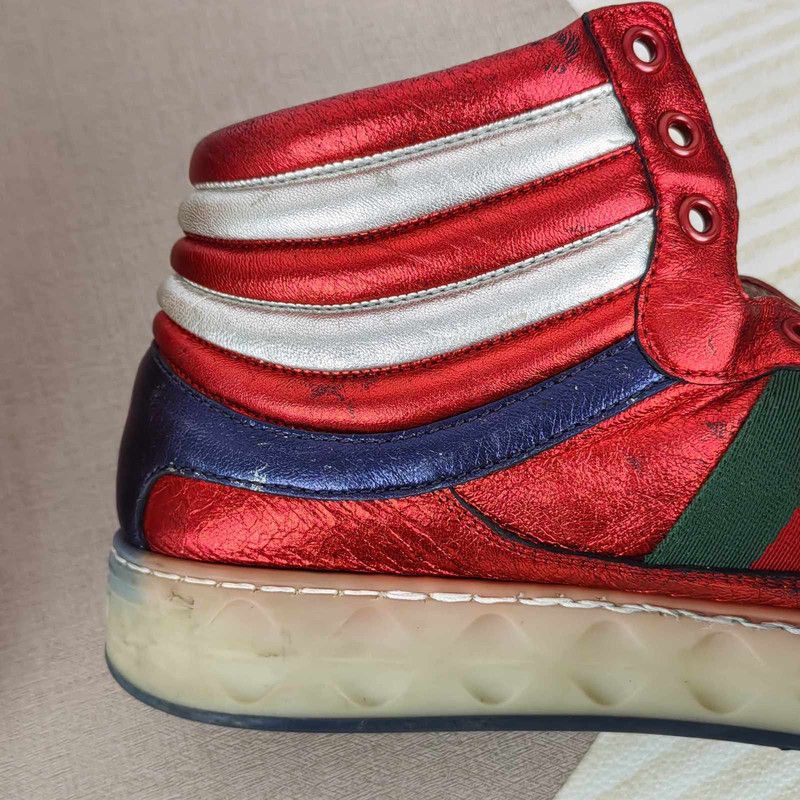 Gucci Gucci Colorblock High-Top Casual Sneakers 0079 Size US 8.5 / EU 41-42 - 12 Thumbnail
