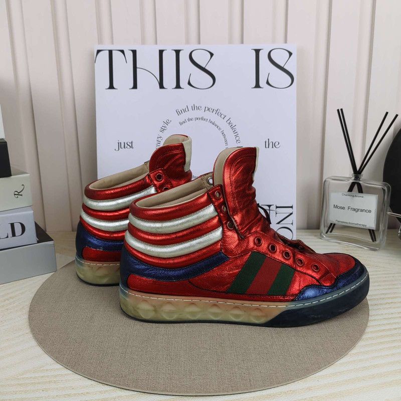 Gucci Gucci Colorblock High-Top Casual Sneakers 0079 Size US 8.5 / EU 41-42 - 6 Thumbnail