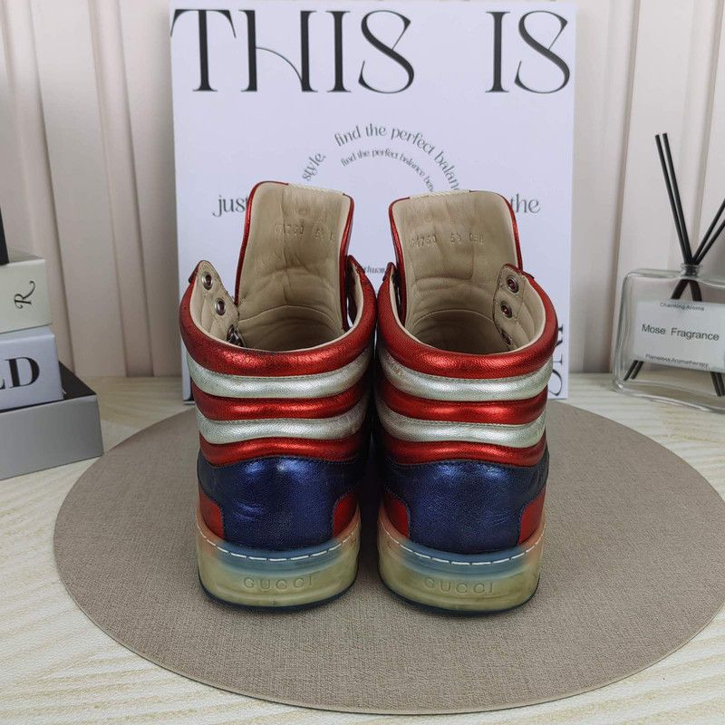 Gucci Gucci Colorblock High-Top Casual Sneakers 0079 Size US 8.5 / EU 41-42 - 3 Thumbnail