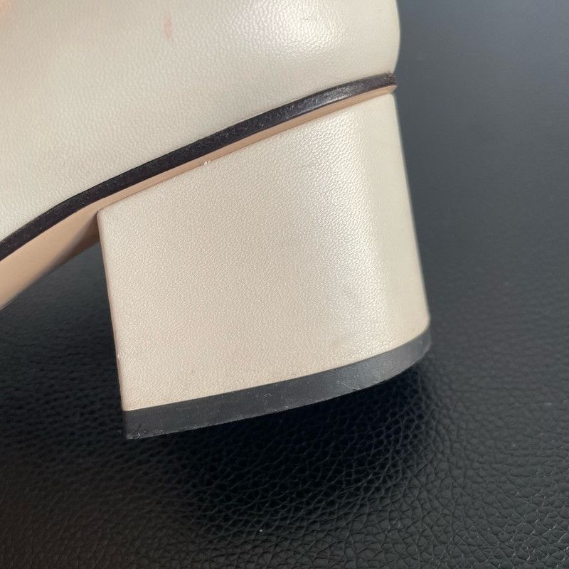 Gucci Gucci White Fringed GG Buckle Heeled Loafers 0079 Size US 5 / EU 37 - 18 Thumbnail