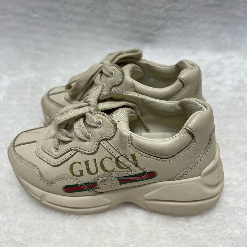Gucci Gucci Rhyton Leather Baby Shoes in Ivory 0079 Size US 8 / EU 41 - 2 Thumbnail