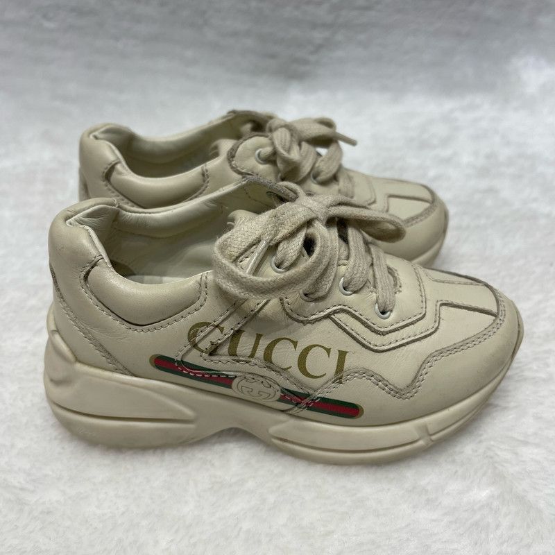 Gucci Gucci Rhyton Leather Baby Shoes in Ivory 0079 Size US 8 / EU 41 - 4 Thumbnail