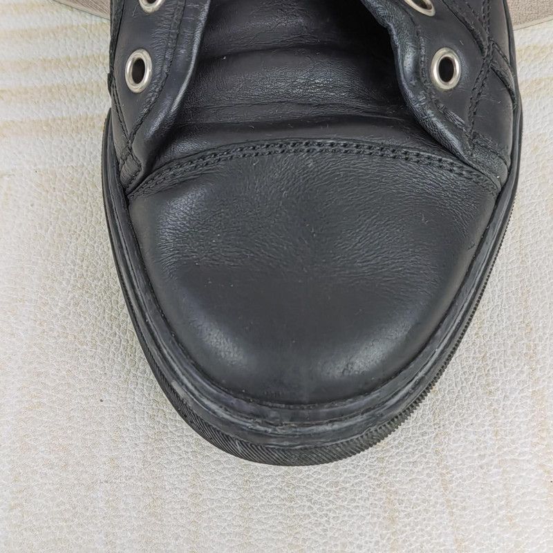 Gucci Gucci Black Leather High-Top Sneakers for Men 0079 Size US 8 / EU 41 - 10 Thumbnail