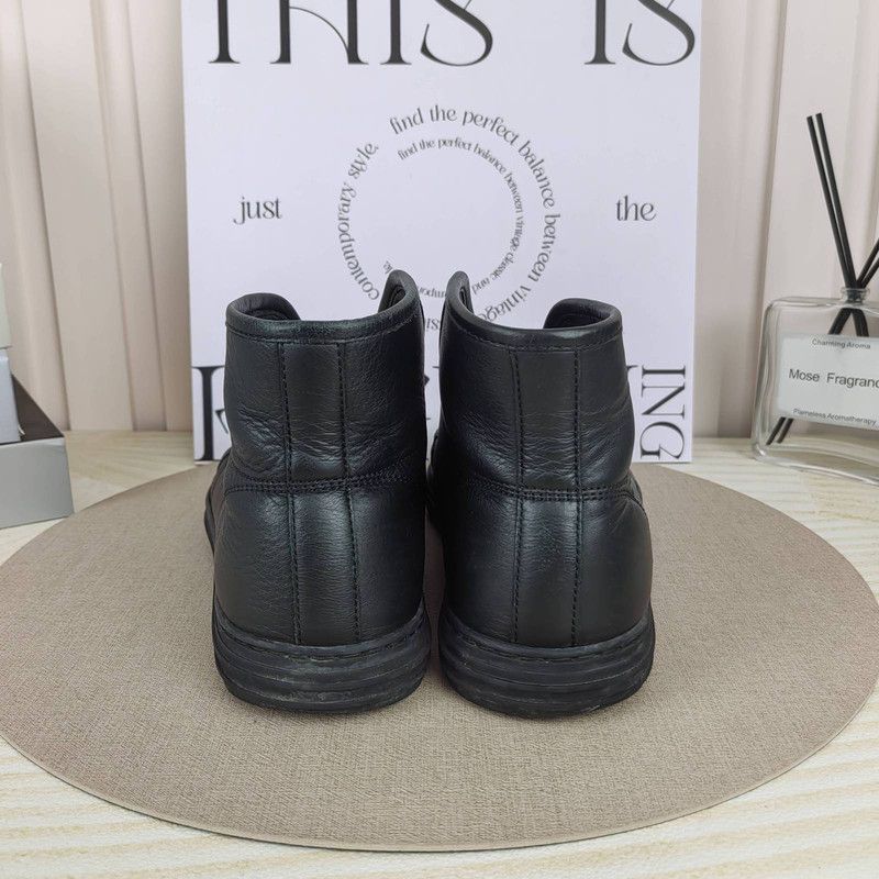 Gucci Gucci Black Leather High-Top Sneakers for Men 0079 Size US 8 / EU 41 - 3 Thumbnail