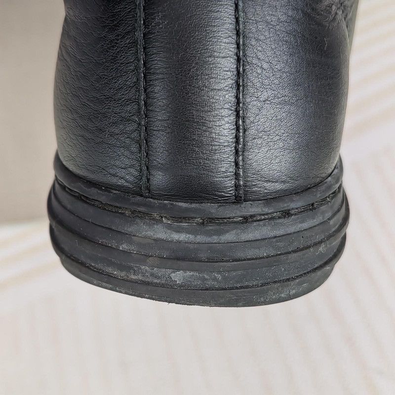Gucci Gucci Black Leather High-Top Sneakers for Men 0079 Size US 8 / EU 41 - 13 Thumbnail