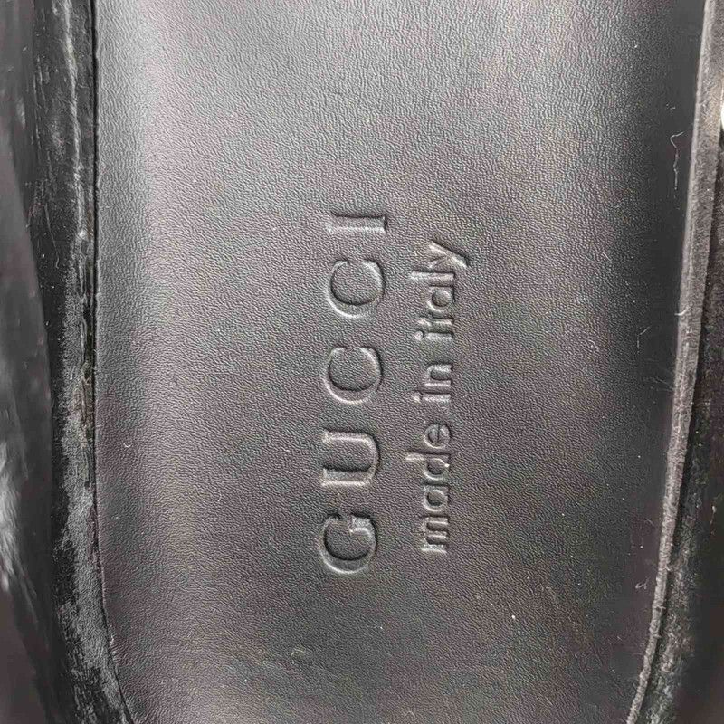 Gucci Gucci Black Leather High-Top Sneakers for Men 0079 Size US 8 / EU 41 - 12 Thumbnail