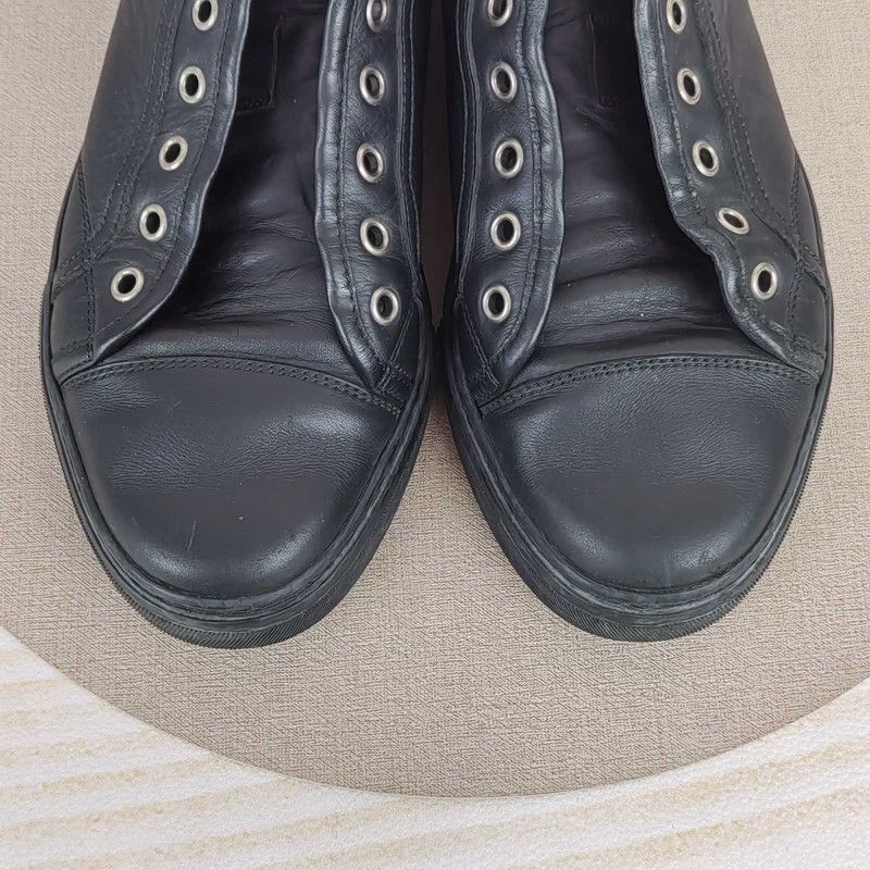 Gucci Gucci Black Leather High-Top Sneakers for Men 0079 Size US 8 / EU 41 - 8 Thumbnail