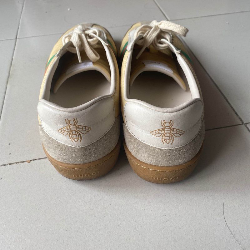 Gucci Gucci Brown and Green Leather Casual Sneakers 0079 Size US 9.5 / EU 42-43 - 3 Thumbnail