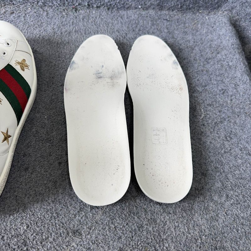 Gucci Gucci Ace Leather Bee Embroidered Sneakers 0079 Size US 8 / EU 41 - 6 Thumbnail