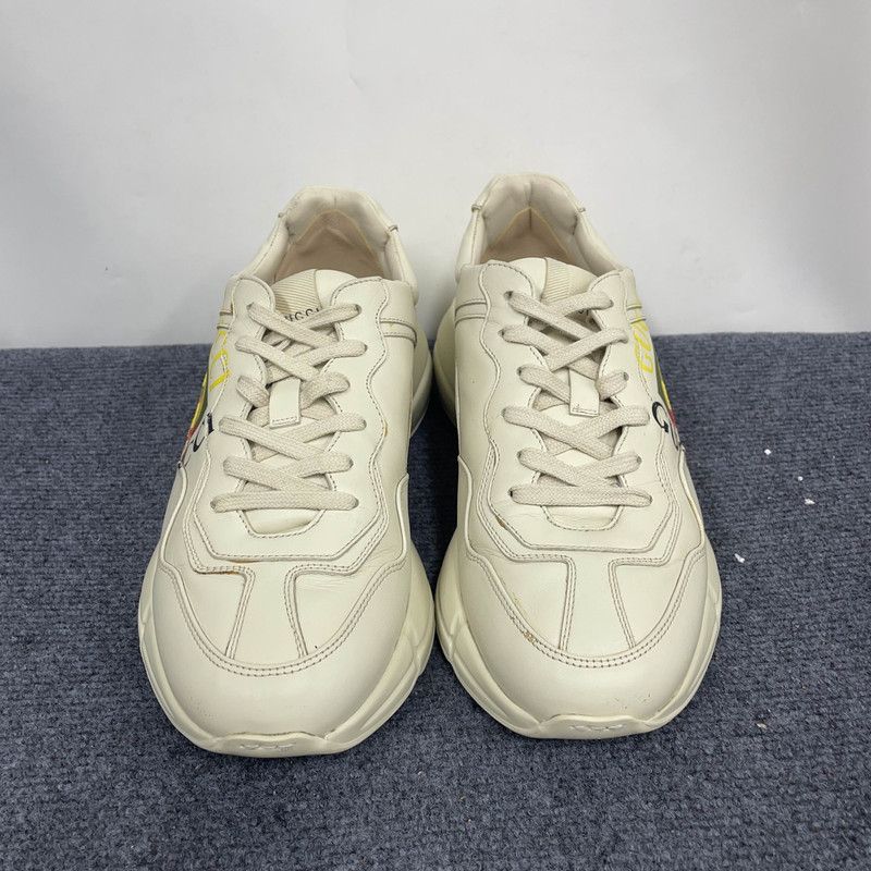 Gucci Gucci Rhyton Classic Logo Sneakers in Beige 0079 Size US 8 / EU 41 - 2 Thumbnail